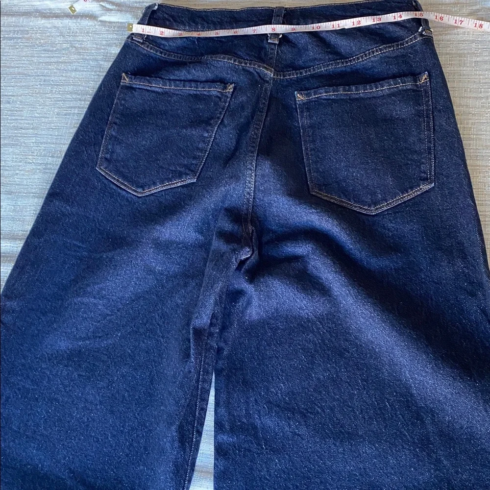 Women's A.N.A. Wide-Leg High-Waisted Dark Blue Jeans - Picture 12 of 14